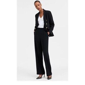 International Concepts Women Straight Leg Pull On Pant Size XL Black